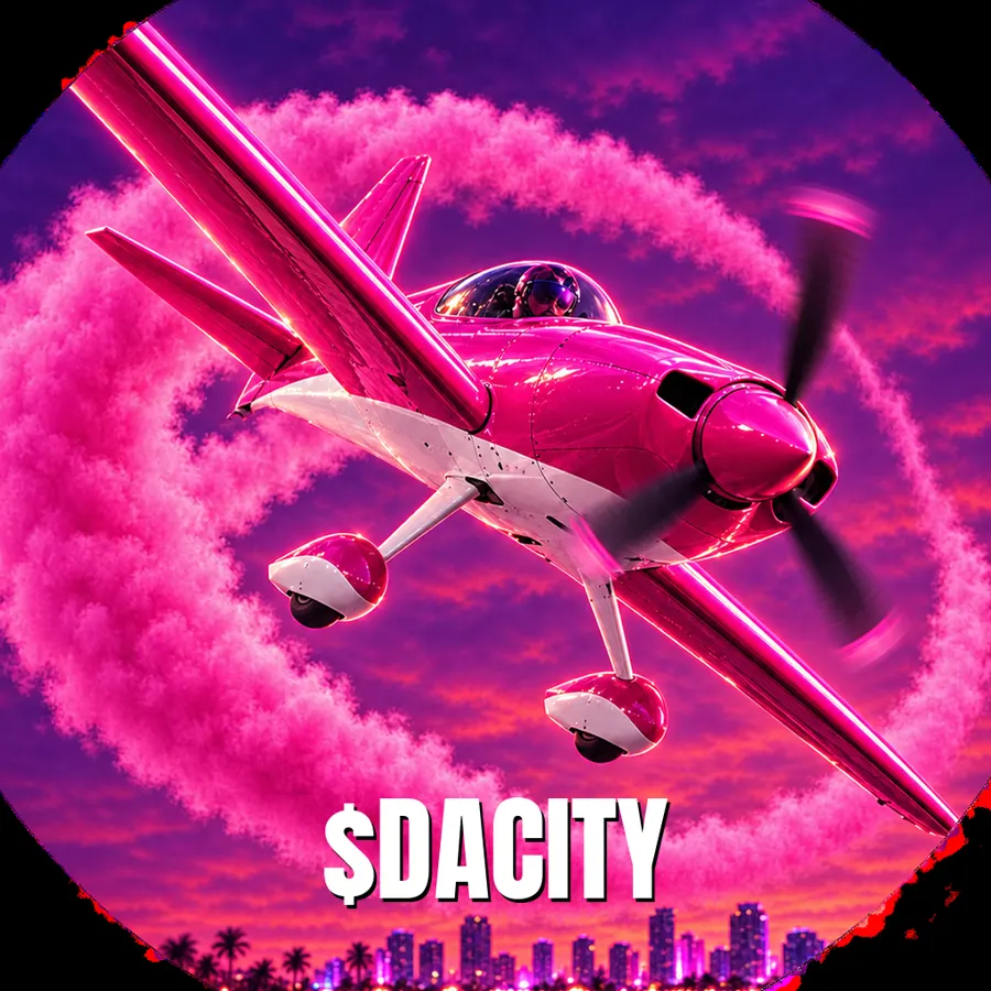 $DACITY group avatar: gold triangle emblem on pink