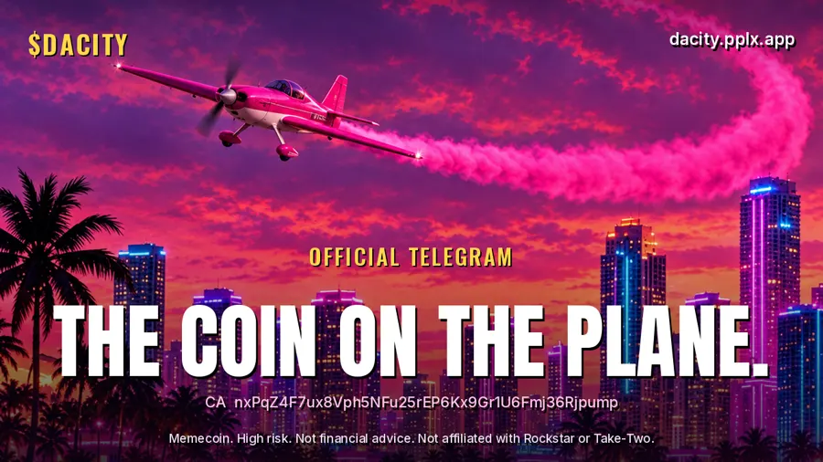 Telegram banner card for $DACITY